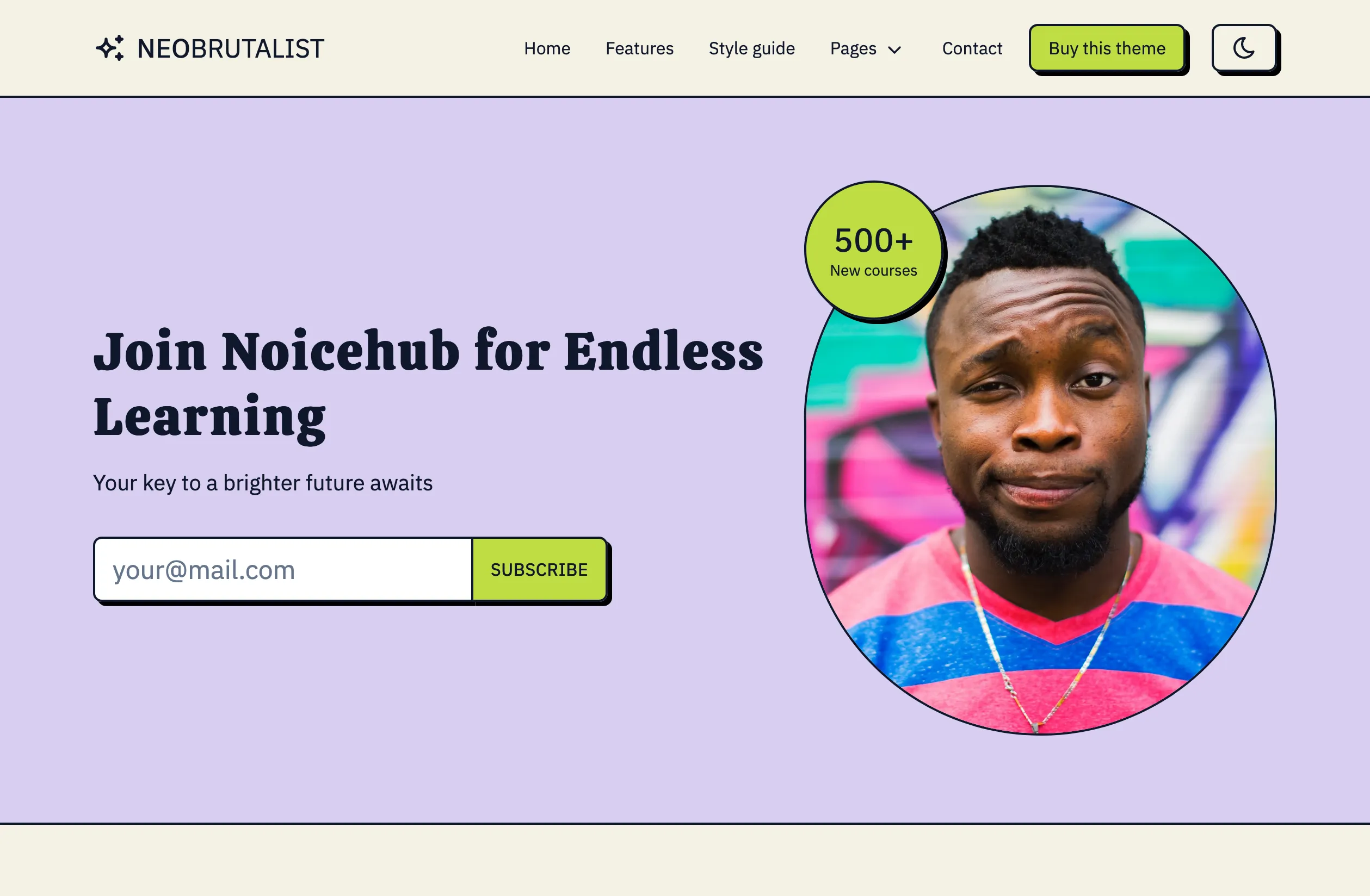 Neobrutalist screenshot